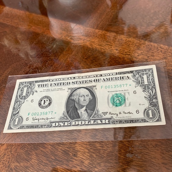 1963A $1 Federal Reserve Star Note Atlanta One Dollar Bill F00135877* 1963 A low - Picture 8 of 8